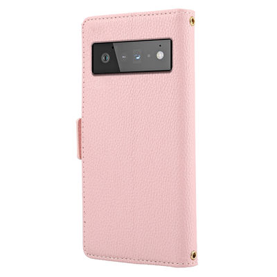 Van de het Pixeltelefoon van Tpugoogle de Gevallendekking Scratchproof Flip Stand Leather