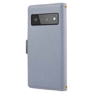 Van de het Pixeltelefoon van Tpugoogle de Gevallendekking Scratchproof Flip Stand Leather