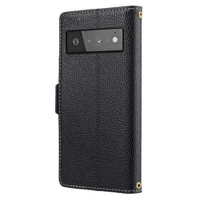 Van de het Pixeltelefoon van Tpugoogle de Gevallendekking Scratchproof Flip Stand Leather