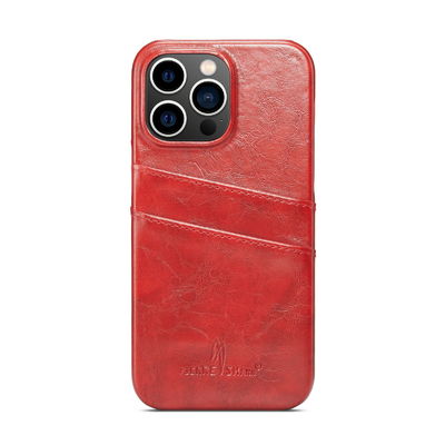 Duurzaamheid van Max Leather Phone Cases Dirtproof van het douaneiphone 14 de Pro