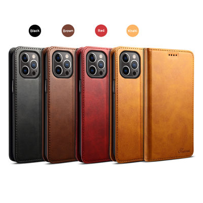 Echt van het de Telefoongeval van de Leerportefeuille ODM/OEM het Leergeval van Luxeiphone