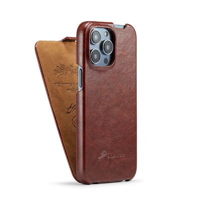 Uitstekende van de Telefoongevallen van het Luxe Echte Leer OEM Iphone 14 Magnetisch Geval