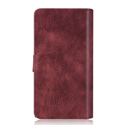 De schokbestendige Pu-Gevallen van de Leertelefoon Dirtproof Flip Card Holder Wallet