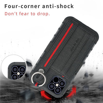 Lanyard Strap Leather Phone Cases voor Iphone 14 13 Scratchproof