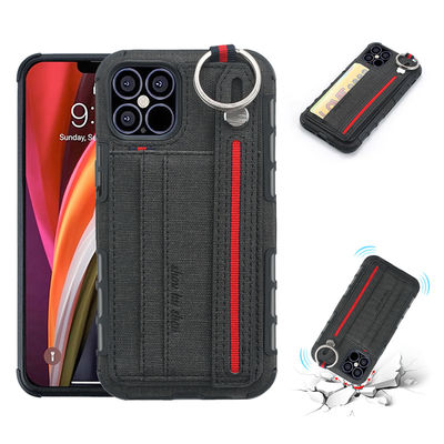 Lanyard Strap Leather Phone Cases voor Iphone 14 13 Scratchproof