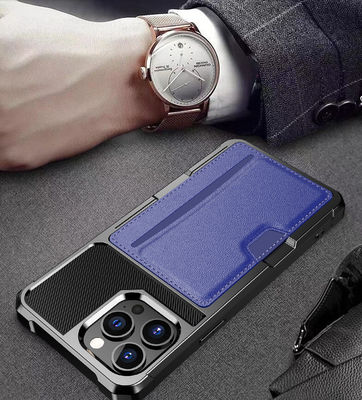 Uitstekende Magnetische Kaarthouder voor Iphone 12 Dirtproof Leer 13