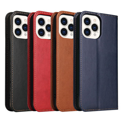 Waterdicht de Portefeuillegeval van Iphone van de Leertelefoon Gevallen Gepersonaliseerd