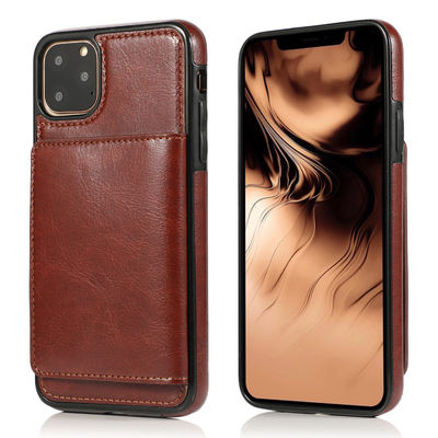 Echt van de de Gevallenluxe van de Leertelefoon van het Leeriphone de Portefeuillegeval