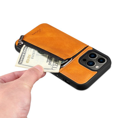 Echt van de de Gevallenluxe van de Leertelefoon Modern de Portefeuillegeval van Iphone