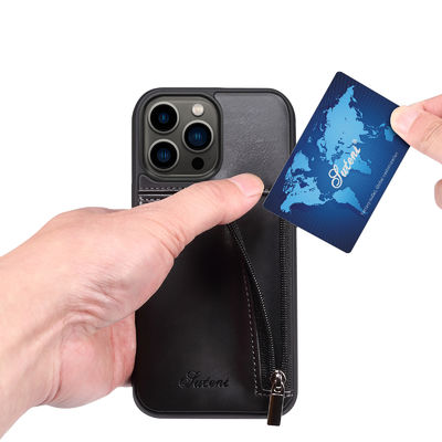 Echt van de de Gevallenluxe van de Leertelefoon Modern de Portefeuillegeval van Iphone
