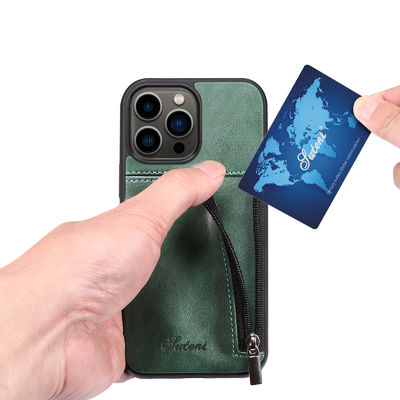 Echt van de de Gevallenluxe van de Leertelefoon Modern de Portefeuillegeval van Iphone