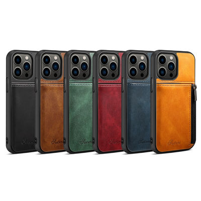 Echt van de de Gevallenluxe van de Leertelefoon Modern de Portefeuillegeval van Iphone