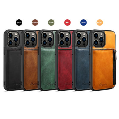 Echt van de de Gevallenluxe van de Leertelefoon Modern de Portefeuillegeval van Iphone