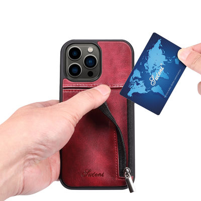 Echt van de de Gevallenluxe van de Leertelefoon Modern de Portefeuillegeval van Iphone