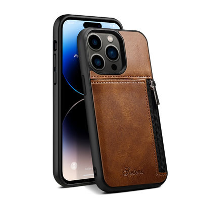 Echt van de de Gevallenluxe van de Leertelefoon Modern de Portefeuillegeval van Iphone