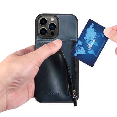 Echt van de de Gevallenluxe van de Leertelefoon Modern de Portefeuillegeval van Iphone