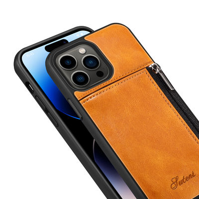 Echt van de de Gevallenluxe van de Leertelefoon Modern de Portefeuillegeval van Iphone