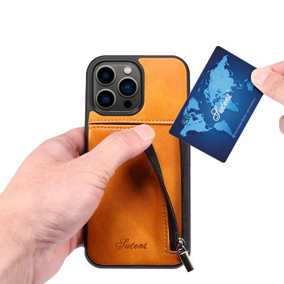Echt van de de Gevallenluxe van de Leertelefoon Modern de Portefeuillegeval van Iphone