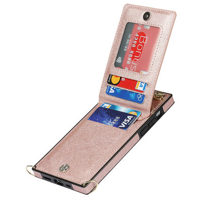 De Telefoongevallen van het luxeleer Echt de Portefeuillegeval van Leeriphone