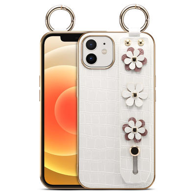 Aangepast LG-Pu van Telefoongevallen Leer Schokbestendig Lanyard Strap
