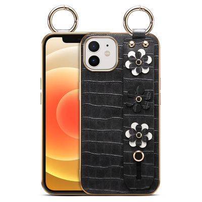 Aangepast LG-Pu van Telefoongevallen Leer Schokbestendig Lanyard Strap
