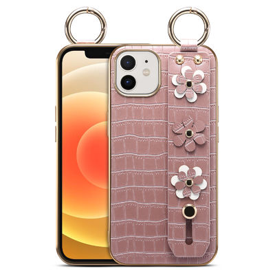 Aangepast LG-Pu van Telefoongevallen Leer Schokbestendig Lanyard Strap
