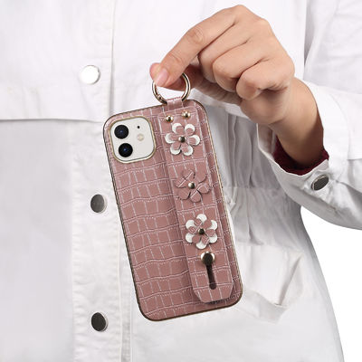 Aangepast LG-Pu van Telefoongevallen Leer Schokbestendig Lanyard Strap
