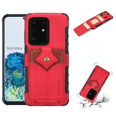Van het de Gevallen Multifunctioneel Leer van luxe Echt Samsung Beschermend de Telefoongeval