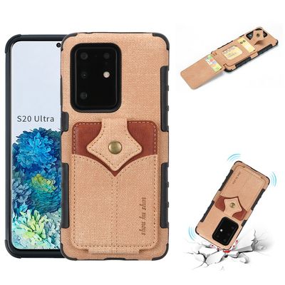 Van het de Gevallen Multifunctioneel Leer van luxe Echt Samsung Beschermend de Telefoongeval