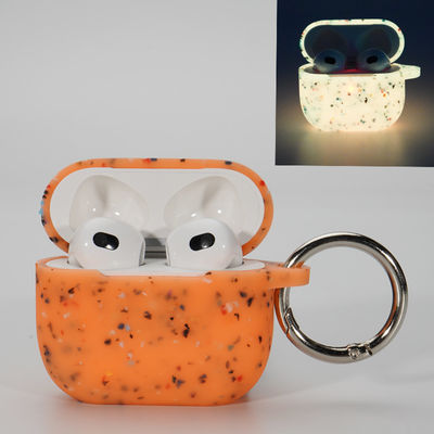 Het onschadelijke van het de Dekkings Lichtgevende Silicone van het Hoofdtelefoongeval Geval Airpods Pro