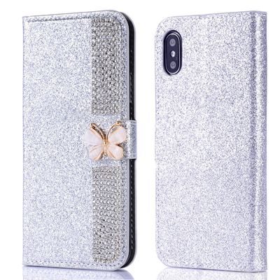 Flash Powder Elektroplated Diamond Inlay Phone Case Voor Iphone Xr Xs 11 12 13 14 Pro Max Cell Cover