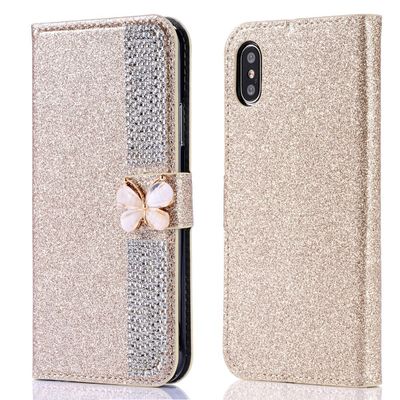 Flash Powder Elektroplated Diamond Inlay Phone Case Voor Iphone Xr Xs 11 12 13 14 Pro Max Cell Cover