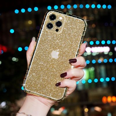 Luxe Glitter Bling Diamond Transparent Soft Phone Case Voor iPhone 14 13 12 Pro Max 11 XS XR 8 Plus