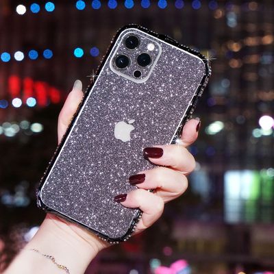 Luxe Glitter Bling Diamond Transparent Soft Phone Case Voor iPhone 14 13 12 Pro Max 11 XS XR 8 Plus