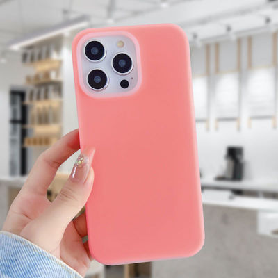 Eenvoudige Ins Jelly Liquid Silicone Phone Case Voor Apple 14 Promax IPhone 15 Volledig Pakket