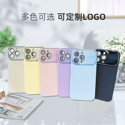 Grote venster schokbestendige telefoonhoesjes voor Iphone 15 Liquid Silicone Phone Full Cover