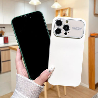 Grote venster schokbestendige telefoonhoesjes voor Iphone 15 Liquid Silicone Phone Full Cover