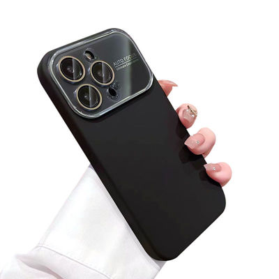 Grote venster schokbestendige telefoonhoesjes voor Iphone 15 Liquid Silicone Phone Full Cover